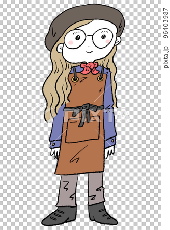 エプロン姿の女の子 96403987