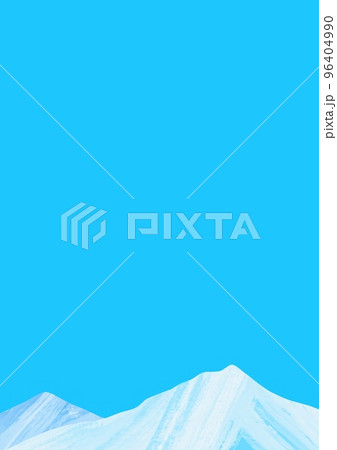 快晴の雪山のイメージイラスト（縦長） 96404990