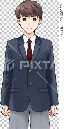 悲しげな男子学生 96406059
