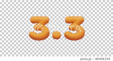 3.3 golden inflatable Helium foil numbers bread balloons style. 96406104
