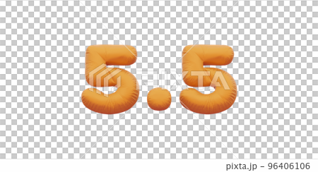 5.5 golden inflatable Helium foil numbers bread balloons style. 96406106