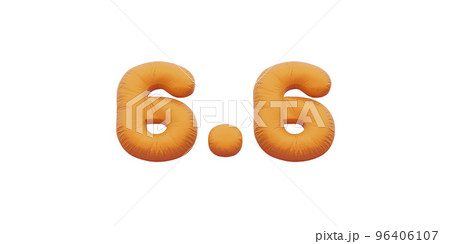 6.6 golden inflatable Helium foil numbers bread balloons style. 96406107