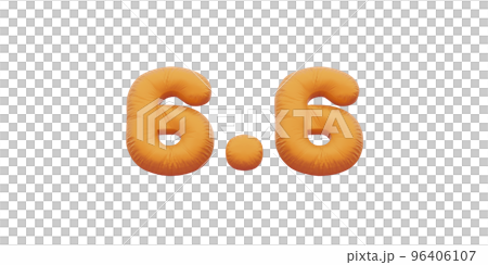 6.6 golden inflatable Helium foil numbers bread balloons style. 96406107