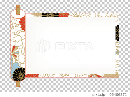 modern ornate scroll background frame 96406271