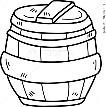 Hand Drawn beer keg illustration Hand Drawn beer keg illustration 96407551