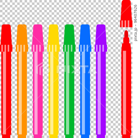 Illustration set of color water-based pen Illustration set of color water-based pen 96407626