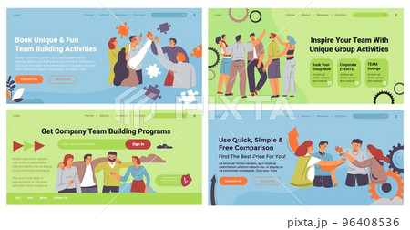 Landin banner set with teambuilding activities 96408536