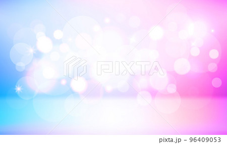 Studio with bright bokeh lights and holographic effect. Vector illustration 96409053