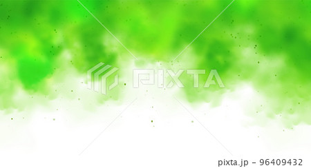 Green colorful smoke clouds isolated on white background, realistic mist effect, fog. Vapor in the air, steam flow. Vector illustration 96409432