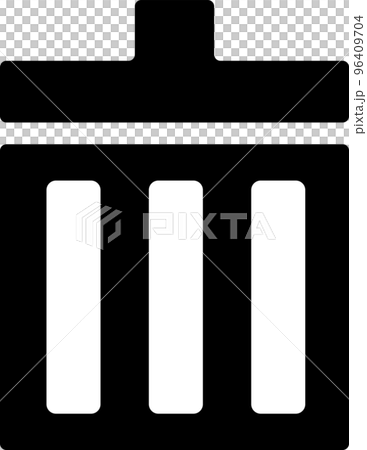 ゴミ箱のシンプルなピクトグラム ゴミ箱のシンプルなピクトグラム 96409704