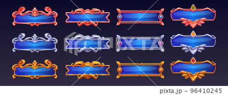 Game ui frames, gold silver copper medieval menu Game ui frames, gold silver copper medieval menu 96410245