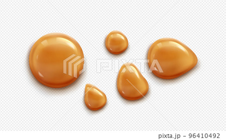 Caramel drops, toffee, sugar caramelization drips 96410492