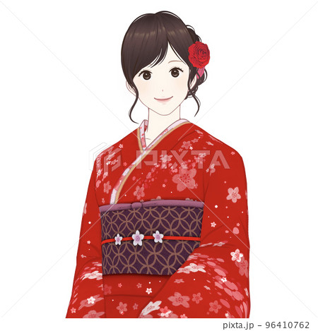着物/日本/日本人/日本人女性/和服/成人式/卒業式/女性/アニメ/漫画/美
