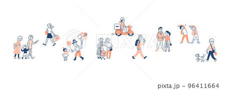 老若男女　さまざまな人々 96411664