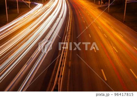Long Exposure Night City Long Exposure Night City 96417815