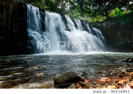 Rochester Falls waterfall. Cascade scenic waterfall in Mauritius island 96418961