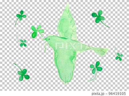 watercolor style flapping bird illustration material watercolor style flapping bird illustration material 96419105