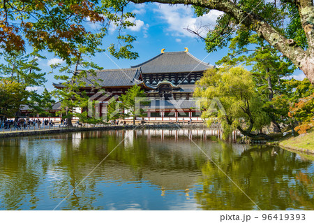 奈良 東大寺 大仏殿と中門 奈良 東大寺 大仏殿と中門 96419393