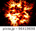 閃光の走る爆発の瞬間の背景　4：3 96419698