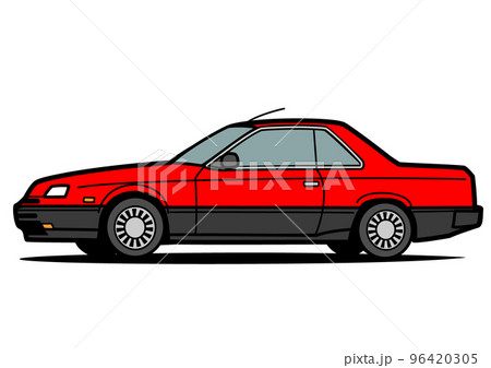 懐かしめ国産スポーツクーペ 赤色系 自動車イラスト 懐かしめ国産スポーツクーペ 赤色系 自動車イラスト 96420305