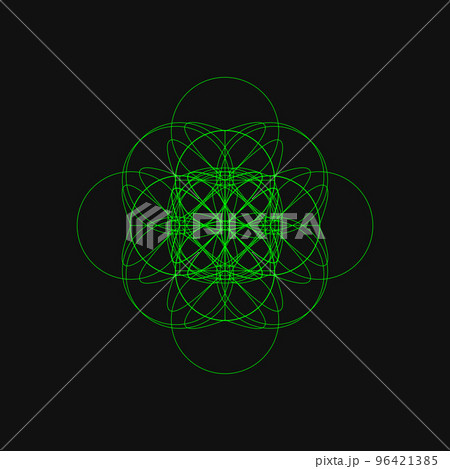 幾何学模様 フラクタル 神聖幾何学 カラフルアイコン プロフィール画像 96421385
