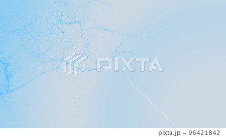 CGパーティクル　水をイメージした水色のパーティクル 96421842