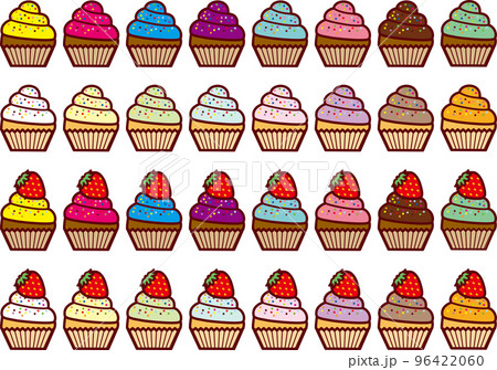 カップケーキクリーム水平 96422060