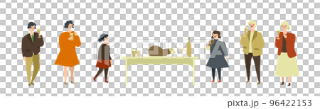 人們聚會的插圖 96422153