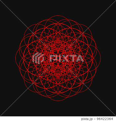 幾何学模様 フラクタル 神聖幾何学 カラフルアイコン プロフィール画像 96422364