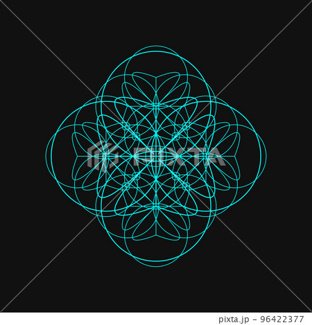 幾何学模様 フラクタル 神聖幾何学 カラフルアイコン プロフィール画像 96422377