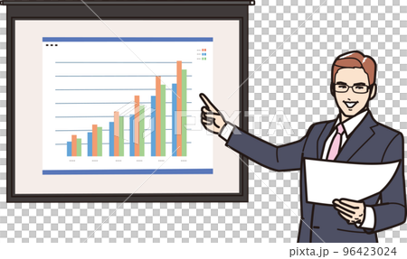 プレゼンテーションする男性 96423024