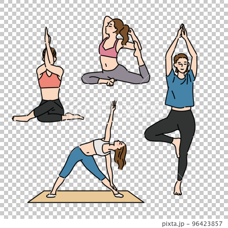 Buy Yoga Poses Budhha Human Body Woman Gymnast Sport Pack Silhouette Vector  Clipart PNG EPS Digital Files Scrapbook Supplies Instant Download Online in  India - Etsy