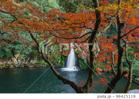 紅葉と観音滝 96425119