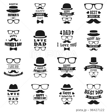 Happy Father's Day design on white background 96427122
