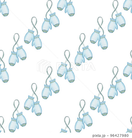 Winer theme, seamless pattern, hand drawn aquarelle designs 96427980