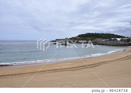 Camel beach, Santander, Spain, on cloudy day 96428738