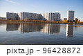 buildings reflected in Moscow river 96428872