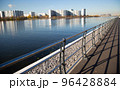 Embankment and railing of the Moscow river 96428884
