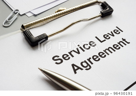 Service level agreement SLA application ready for signing. 96430191