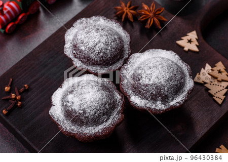 Sweet tasty fresh festive baking on a dark concrete background Sweet tasty fresh festive baking on a dark concrete background 96430384