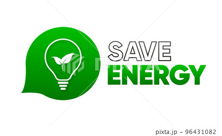 Eco Lamp banner. Saving energy concept. Vector illustration. 96431082