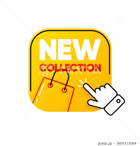 New Collection button isolated. Logo and sale banner. Vector illustration. 96431084