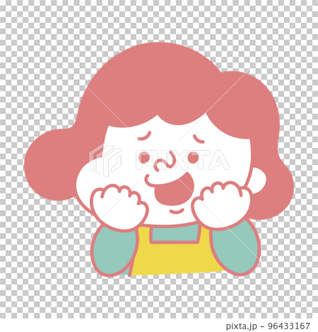 Simple enviable comical female character illustration material Simple enviable comical female character illustration material 96433167
