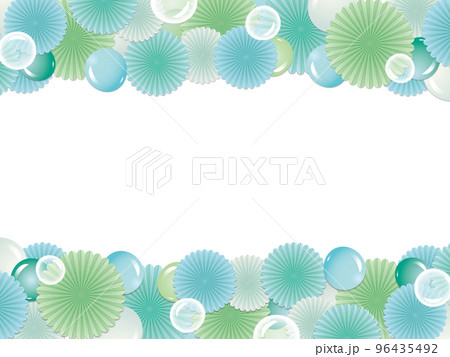 グリーンのペーパーファンのフレーム 96435492