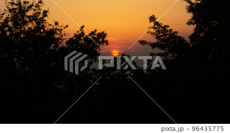 Amazing beach sunset over Black Sea. Lazarevskoye, Sochi, Russia Amazing beach sunset over Black Sea. Lazarevskoye, Sochi, Russia 96435775