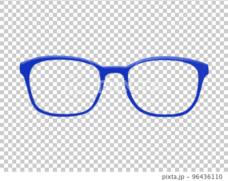 Glasses frame blue (PNG lens transmission) 96436110