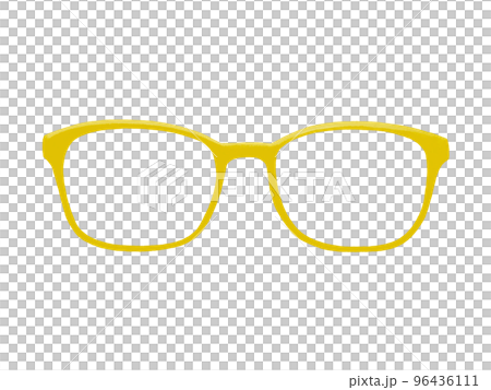 Glasses frame yellow (PNG lens transmission) Glasses frame yellow (PNG lens transmission) 96436111