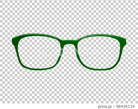 Glasses frame green (PNG lens transmission) Glasses frame green (PNG lens transmission) 96436114