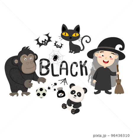 Illustration of isolated color black group vector Illustration of isolated color black group vector 96436310