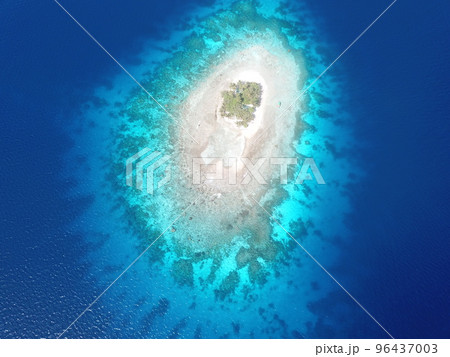 Uninhabited island JEEP island in Chuuk, Micronesia. Here is the world's greatest wreck diving destination.Uninhabited island Fonom island in Chuuk, Micronesia. Here is the world's greatest wreck div 96437003